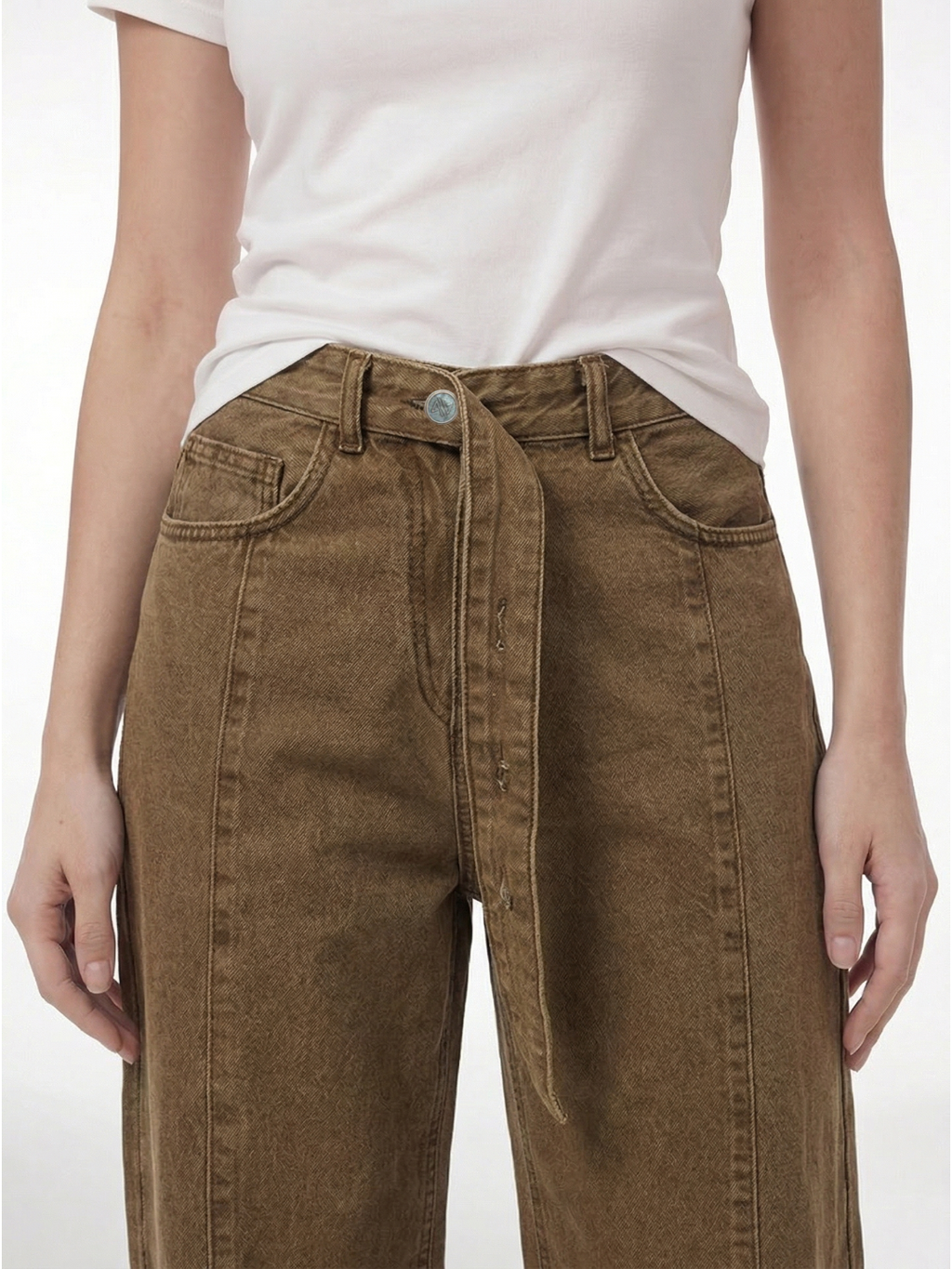 Overhang Belt Denim – Raw Brown 1132