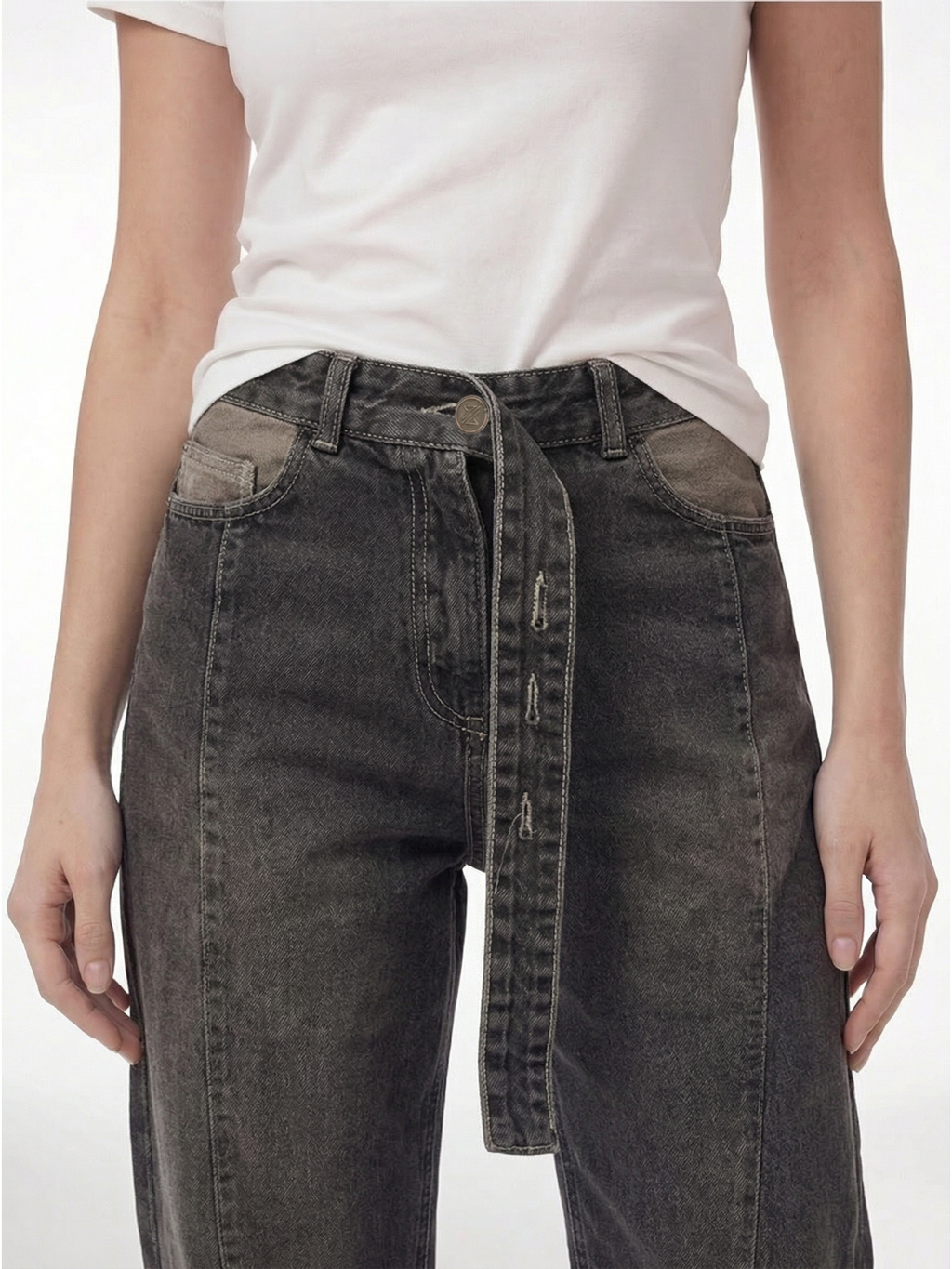 Overhang Belt Denim – Rusted Grey 1127