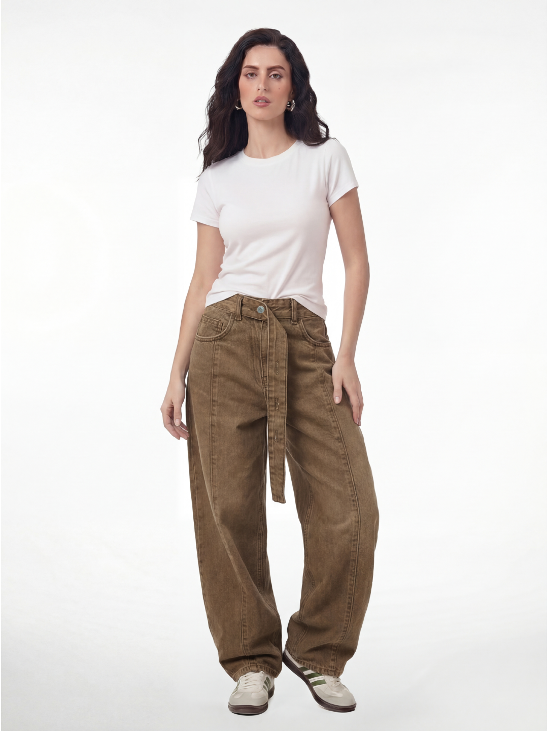 Overhang Belt Denim – Raw Brown 1132