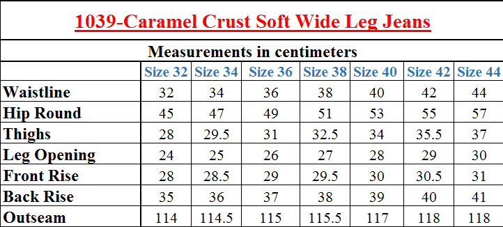 1039-Caramel Crust Soft Wide Leg Jeans