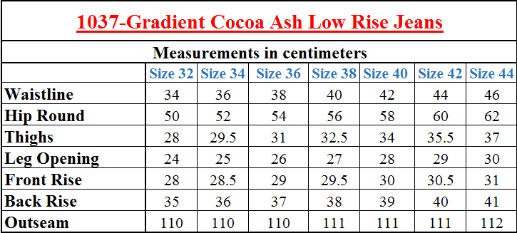 1037-Gradient Cocoa Ash Low Rise Jeans