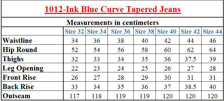 1012-Ink Blue Curve Tapered Jeans