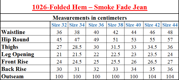 1026-Folded Hem – Smoke Fade Jeans
