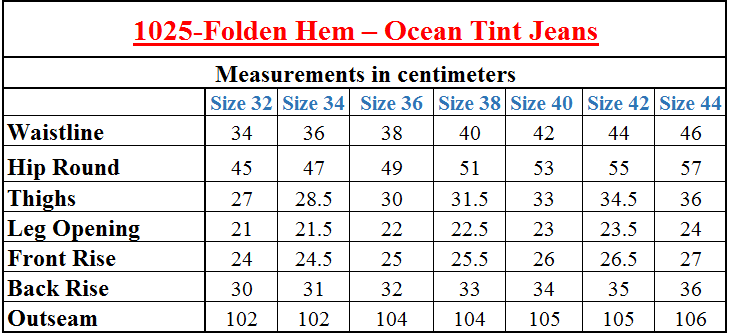 1025-Folden Hem – Ocean Tint Jeans
