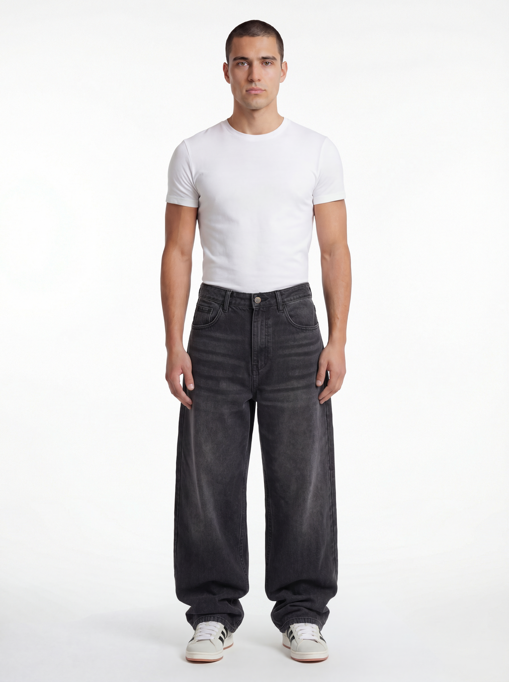 Baggy Fit Denim – Faded Black 1109