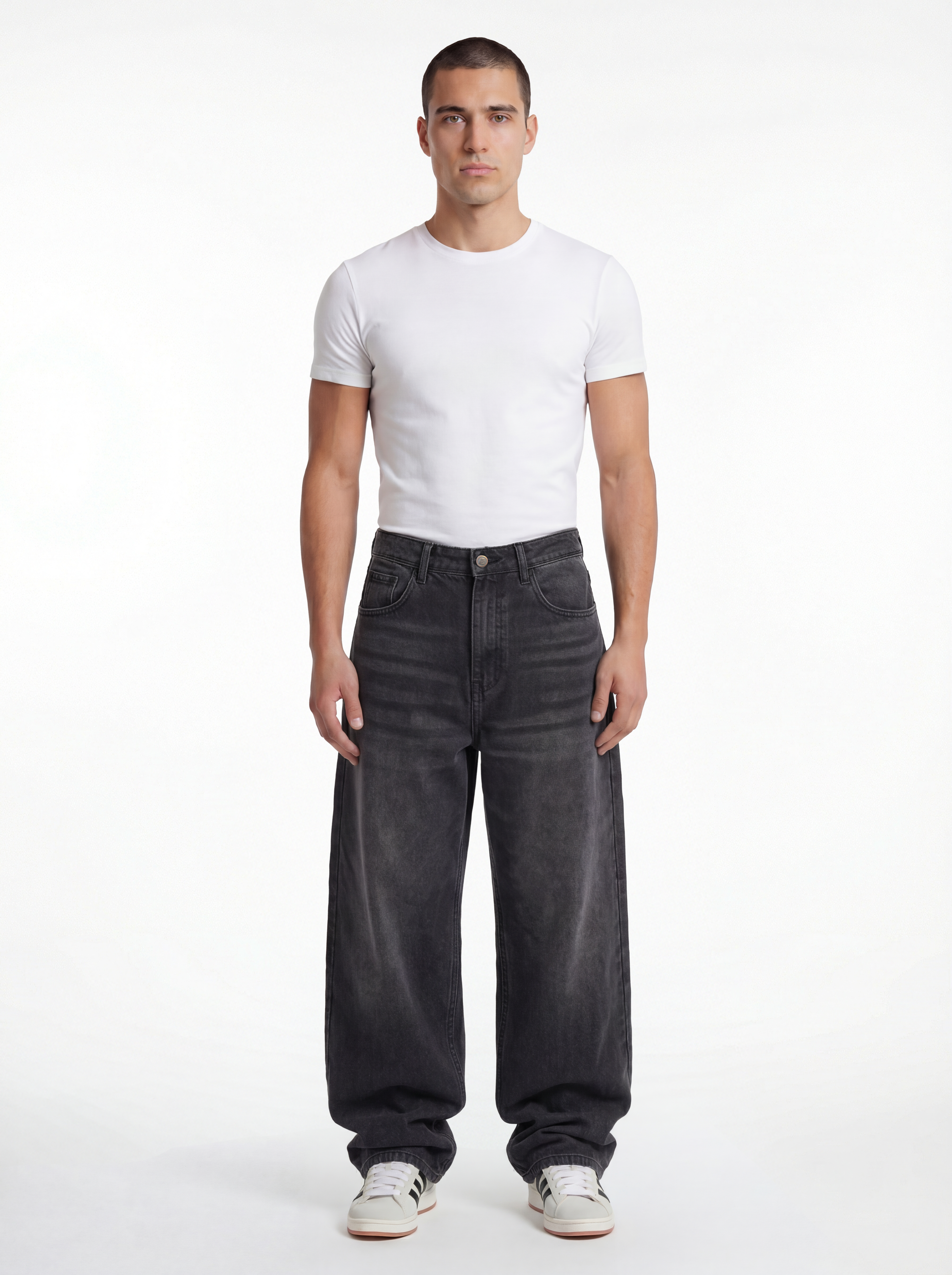 Baggy Fit Denim – Faded Black 1109