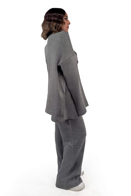 Slate Gray Luxe Knitwear Set