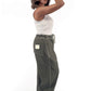 Olive Melton Relaxed Fit Pants