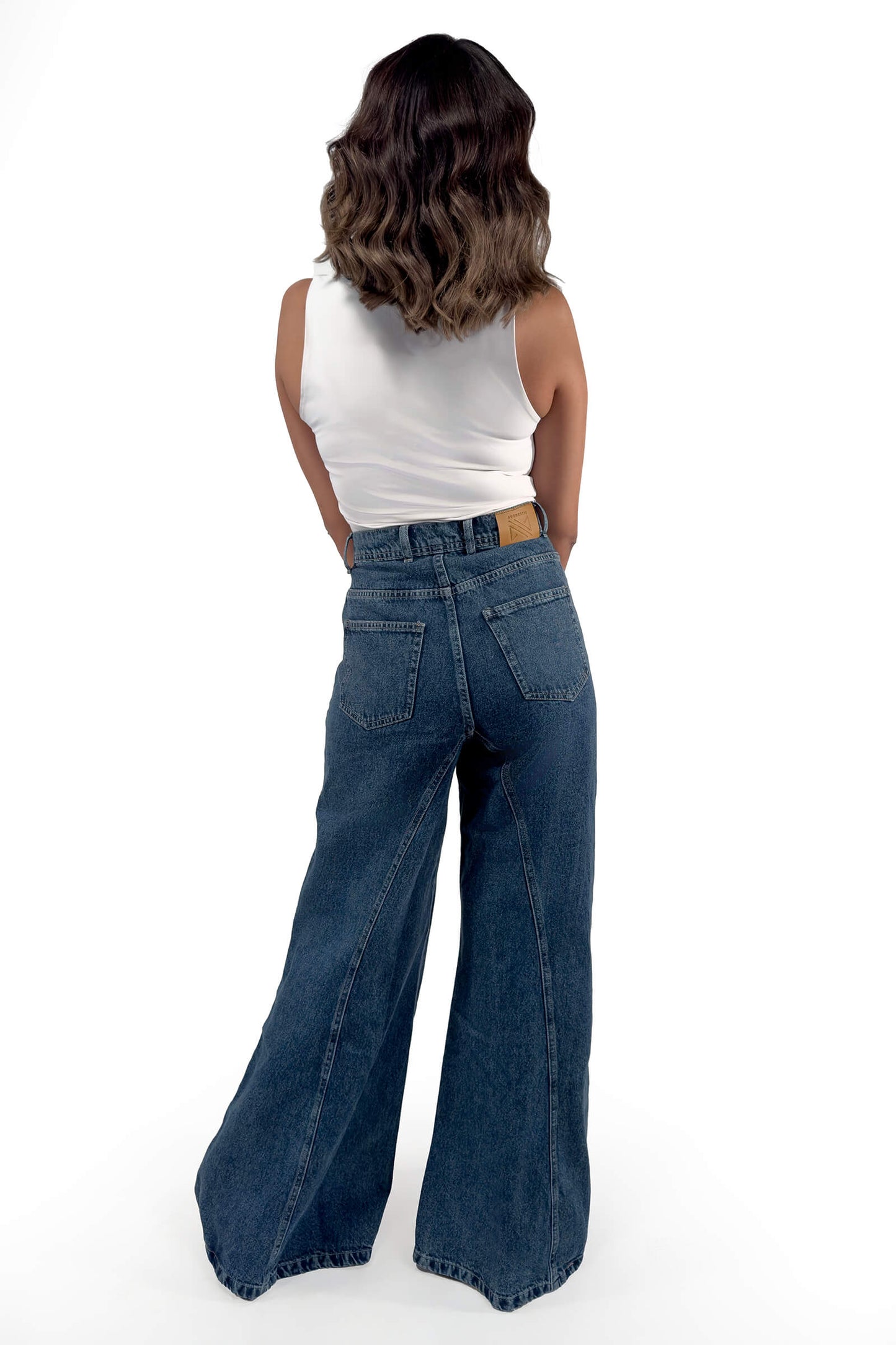 Classic Indigo Emma Wide-Leg Jeans