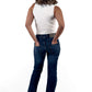 Midnight mid-blue Indigo Sofia Bootcut Low Waist Jeans