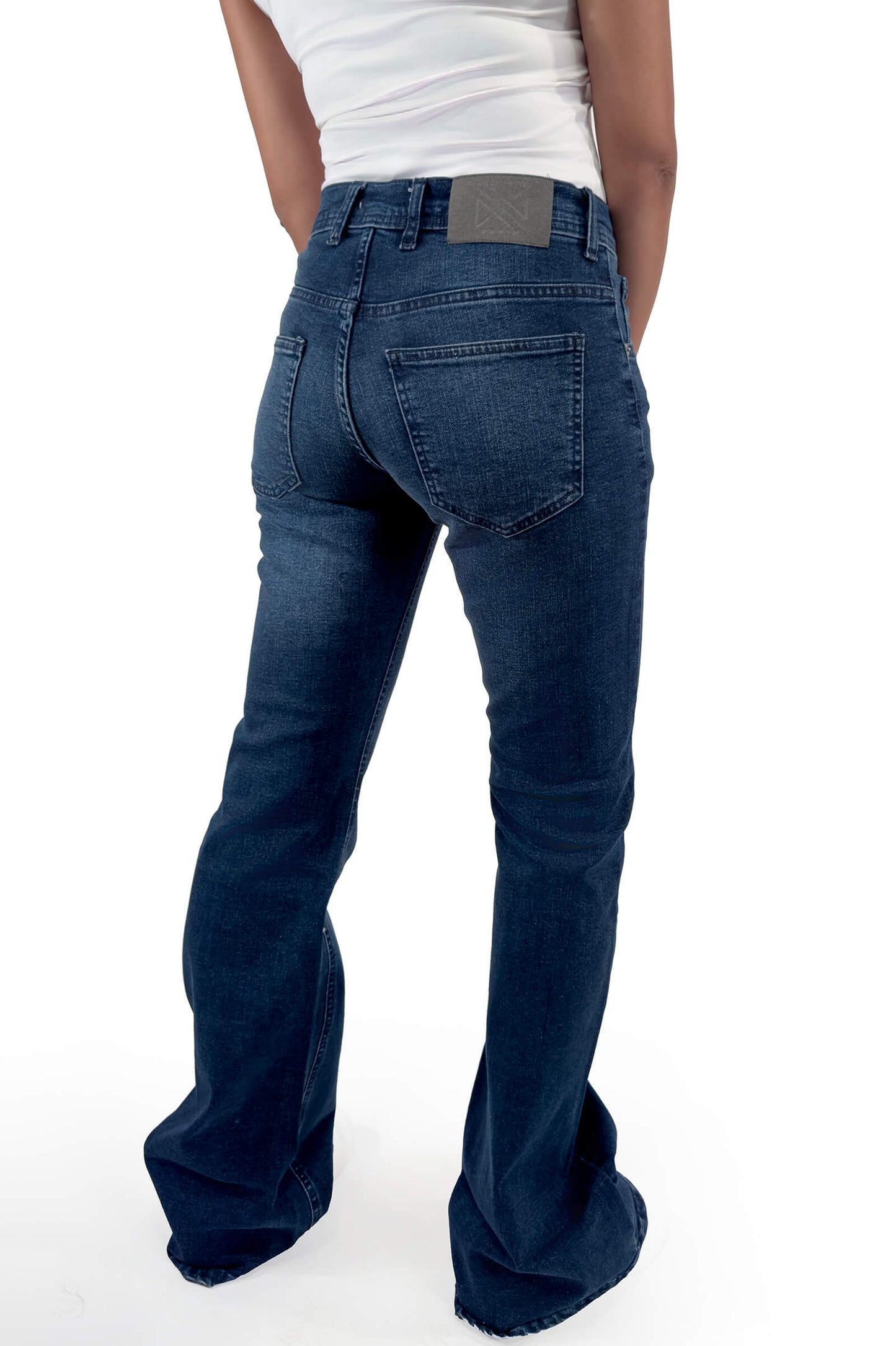 Midnight mid-blue Indigo Sofia Bootcut Low Waist Jeans