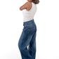 Classic Indigo Ava Cargo Low Waist Long Pocket Jeans