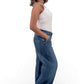 Classic Indigo Ava Cargo Low Waist Long Pocket Jeans