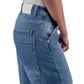 Classic Indigo Ava Cargo Low Waist Long Pocket Jeans