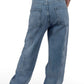 Vintage Blue Mia Cargo Utility Wide-Leg Jeans