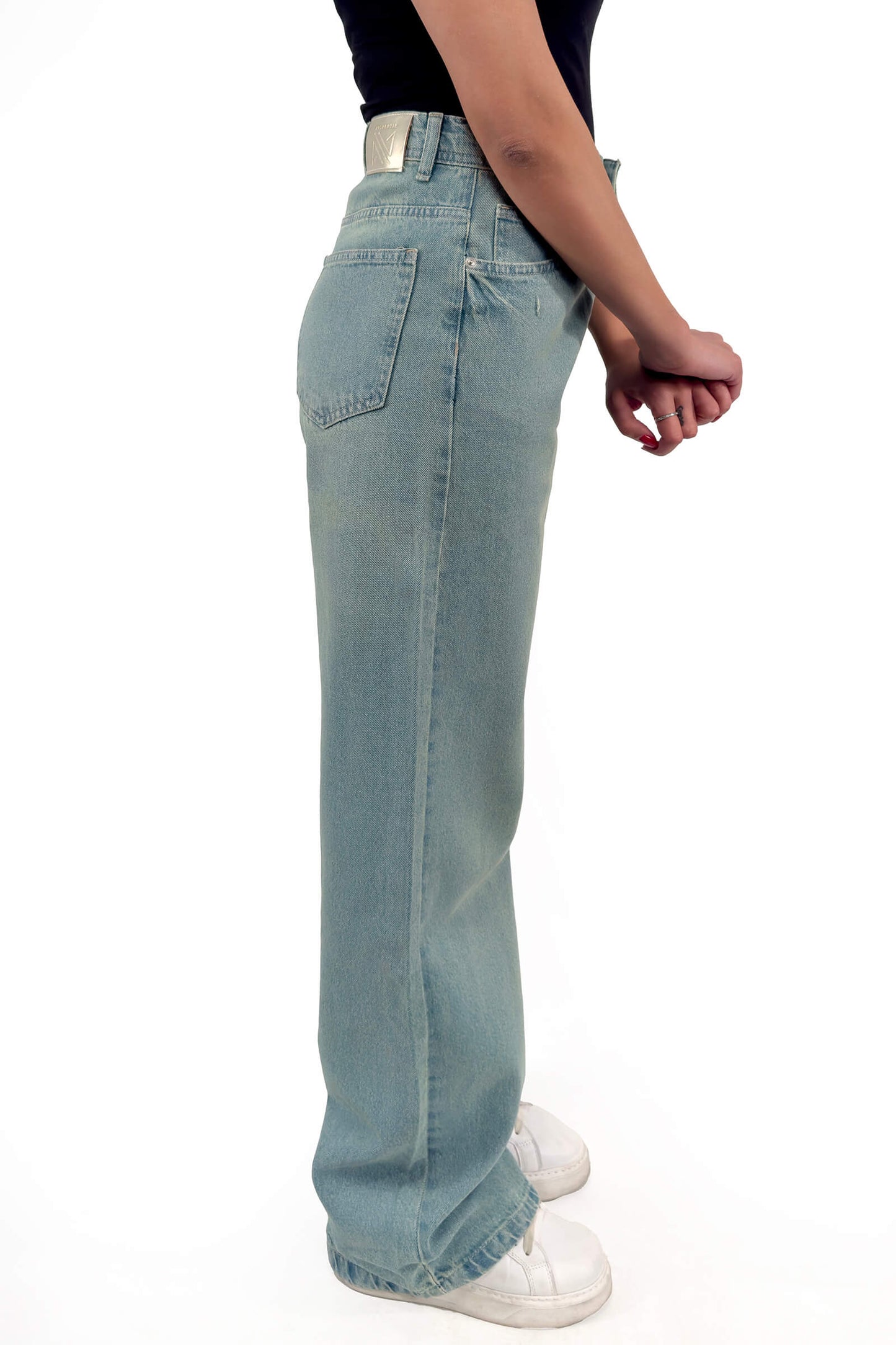 Soft Lemon Blue Sage Bella High-Waist Jeans