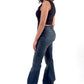 Midnight Dirty Low Waist Navy Flare Jeans