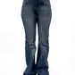 Midnight Dirty Low Waist Navy Flare Jeans