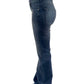 Midnight Dirty Low Waist Navy Flare Jeans