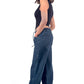 Indigo Stella Drawstring No Waistband Low Waist Wide-Leg Jeans