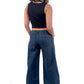 Indigo Stella Drawstring No Waistband Low Waist Wide-Leg Jeans