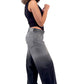 Charcoal Mist Low Waist Gradient-Effect Jeans