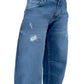 Blue Haven Low Waist Ripped Cropped Balloon Jeans