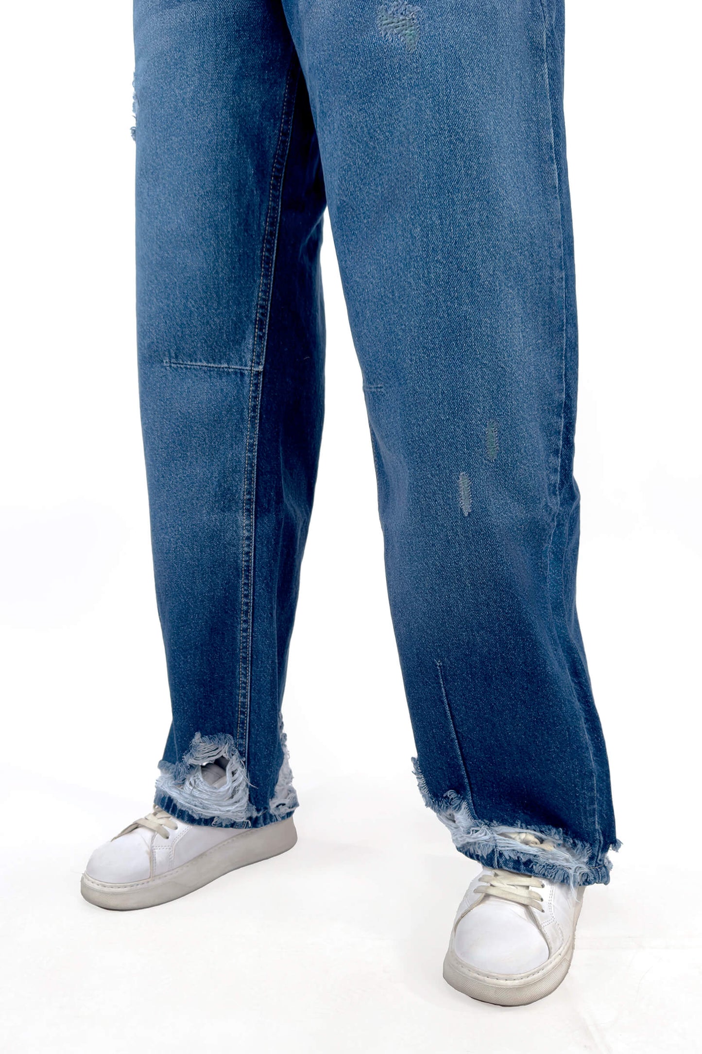 Blue Haven Low Waist Ripped Cropped Balloon Jeans