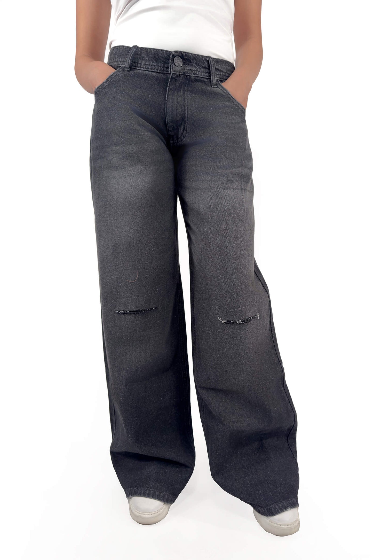 Noir Bella Eco-Friendly Low Waist Wide-Leg Jeans