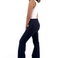 Jet Navy Blue Victoria Slim Low Waist Flare Jeans