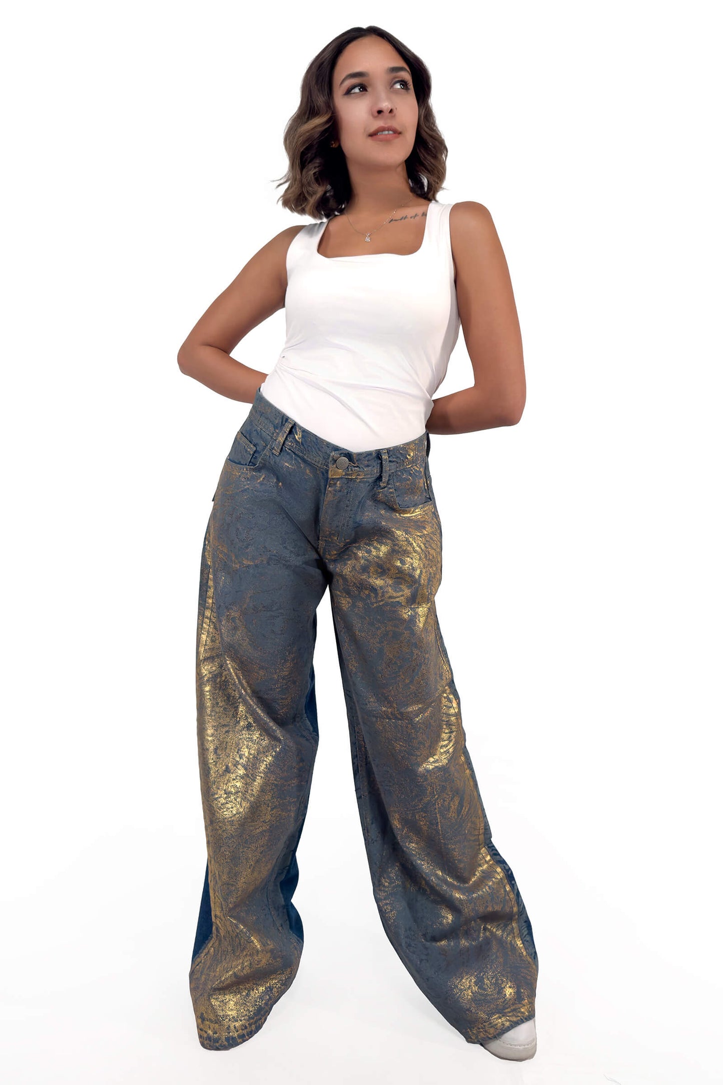 Gilded Sapphire Ava Low Waist Wide-Leg Jeans