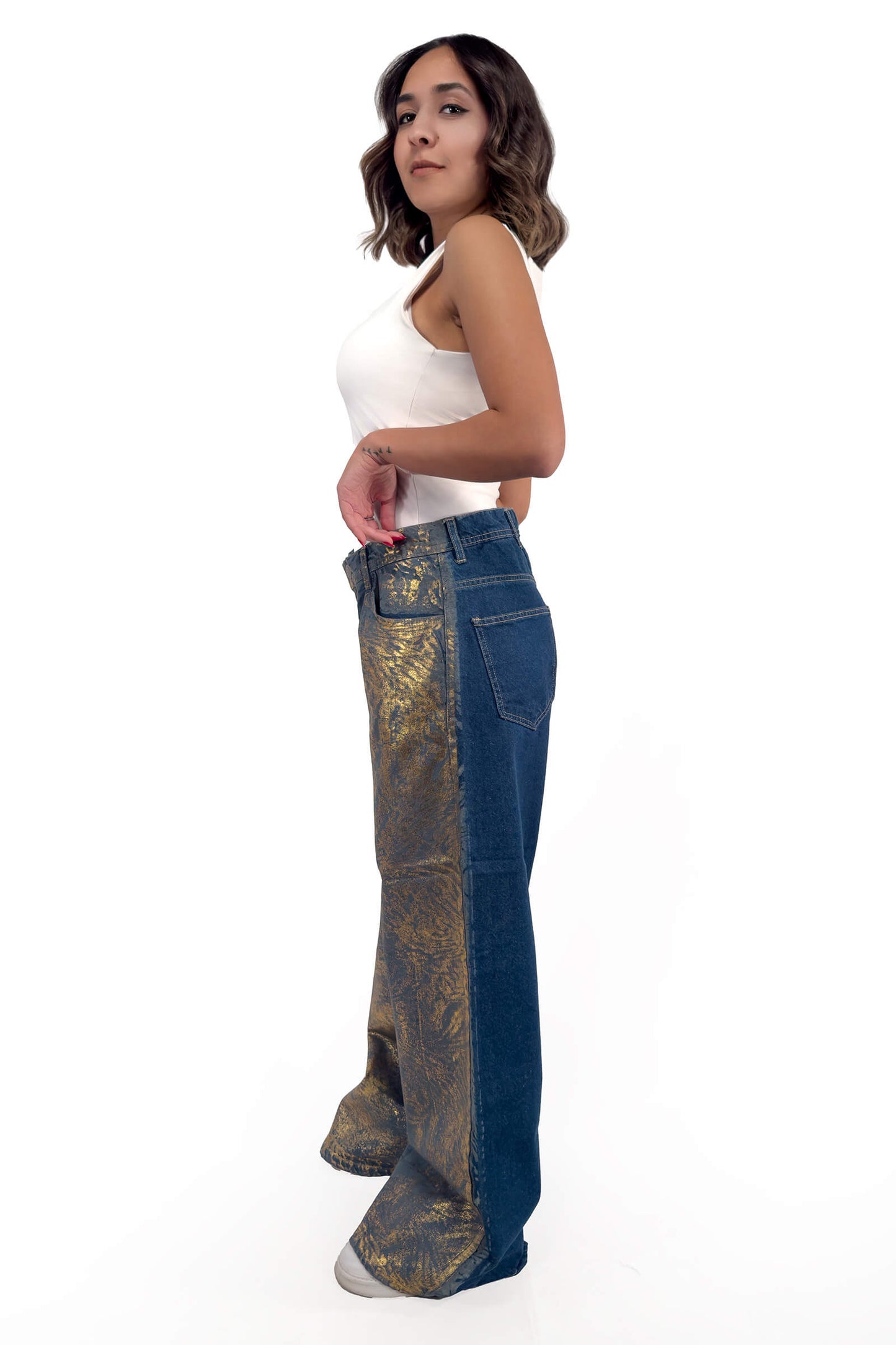 Gilded Sapphire Ava Low Waist Wide-Leg Jeans