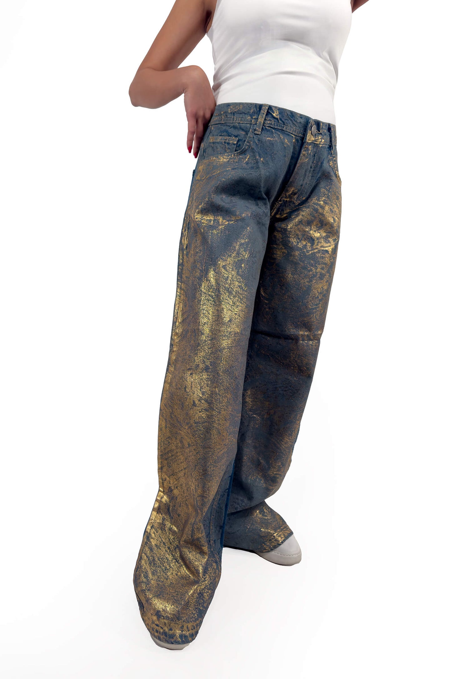 Gilded Sapphire Ava Low Waist Wide-Leg Jeans