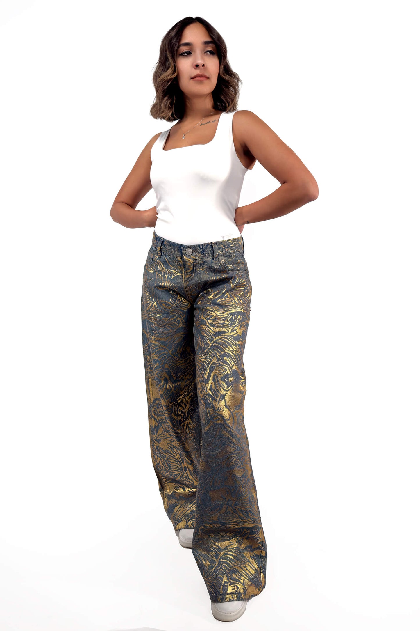 Golden Midnight Helena Low Waist Wide-Leg Jeans