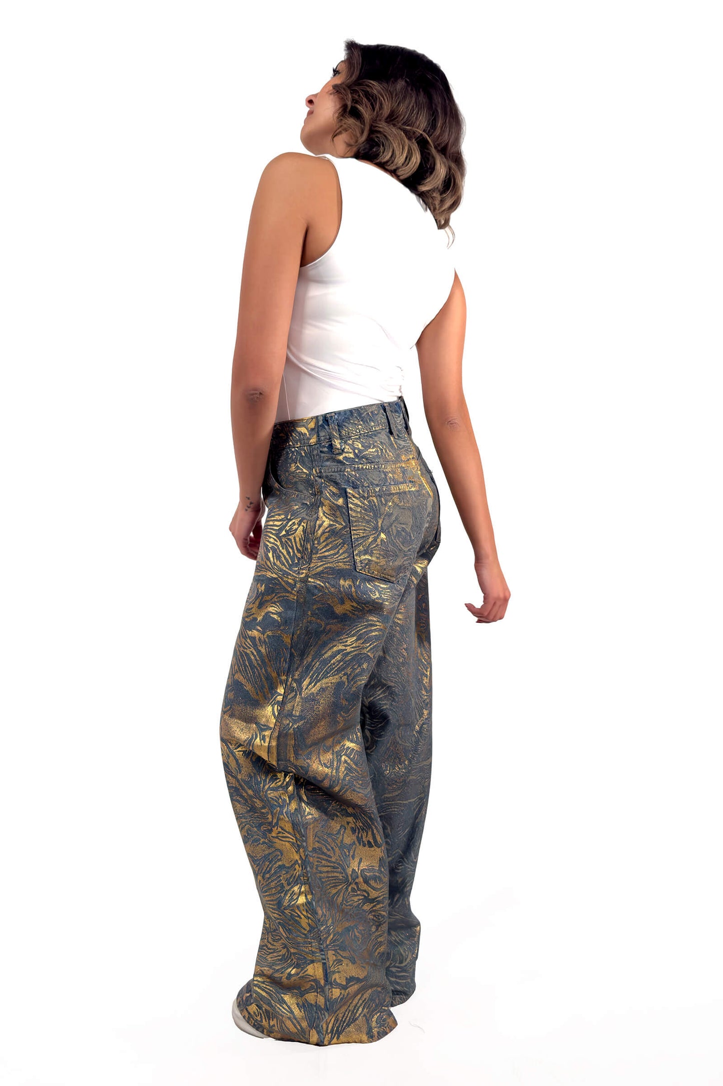 Golden Midnight Helena Low Waist Wide-Leg Jeans