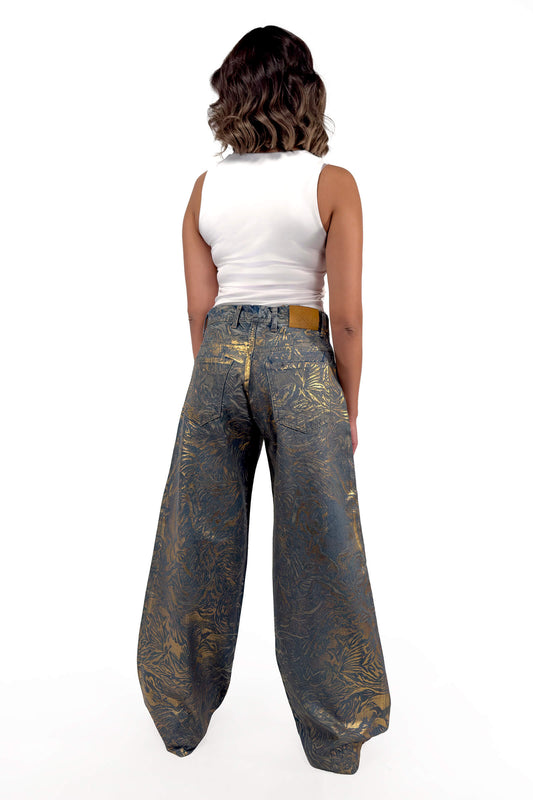 Golden Midnight Helena Low Waist Wide-Leg Jeans