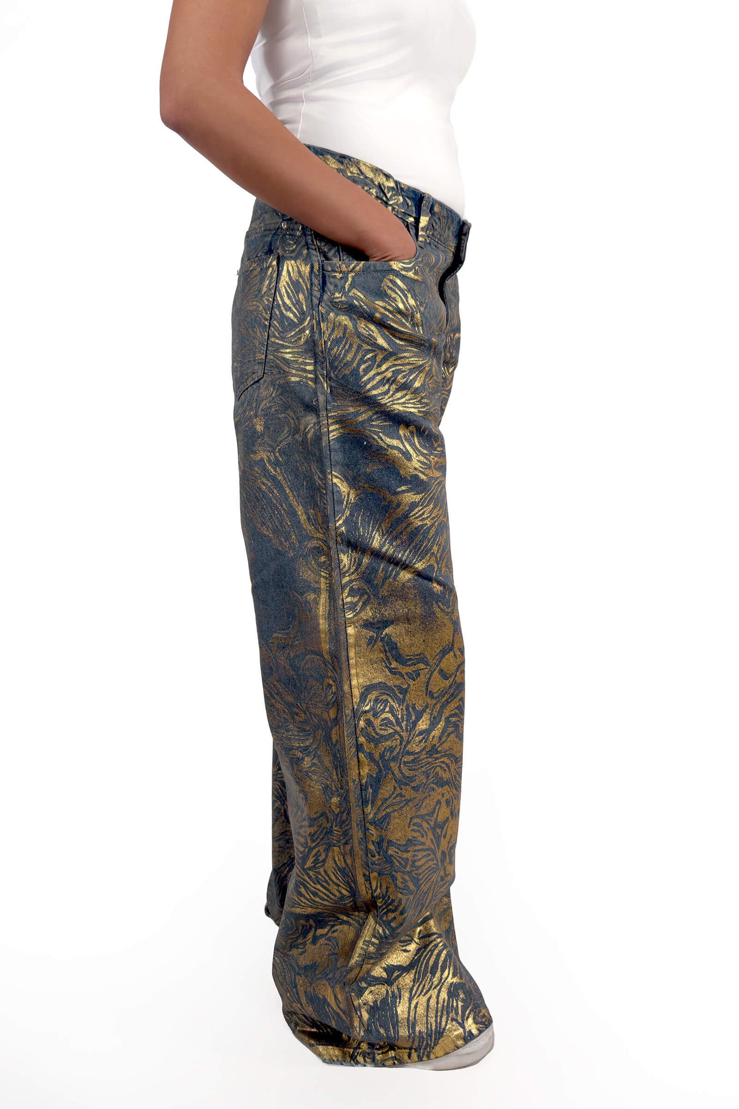 Golden Midnight Helena Low Waist Wide-Leg Jeans