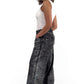 Silver Charcoal Marble Bella Low Waist Wide-Leg Jeans