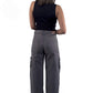 Slate Grey Gia Cargo Wide-Leg Jeans