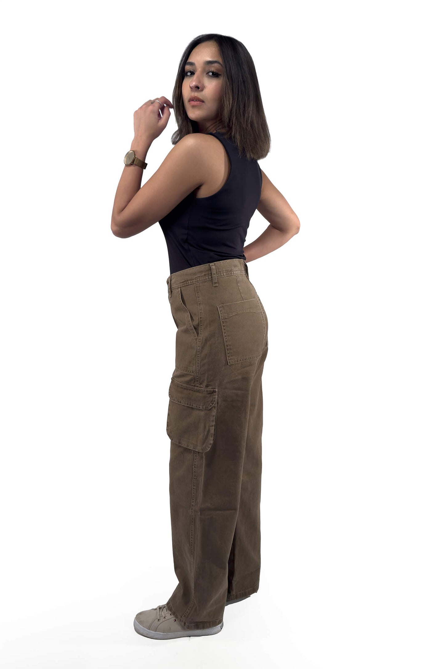 Coffee Nadia Cargo Pants