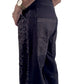 Black Cheetah Glam Low Waist Wide-Leg Jeans