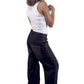 Black Cheetah Glam Low Waist Wide-Leg Jeans