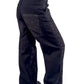 Black Cheetah Glam Low Waist Wide-Leg Jeans