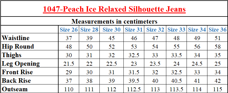 1047-Peach Ice Relaxed Silhouette Jeans