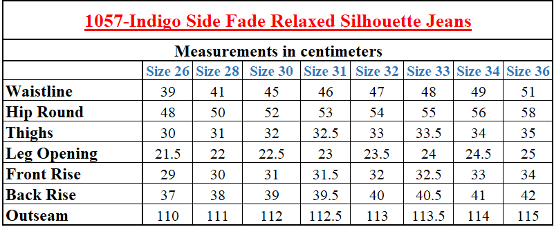 1057-Indigo Side Fade Relaxed Silhouette Jeans
