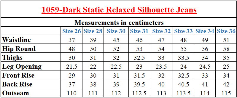 1059-Dark Static Relaxed Silhouette Jeans