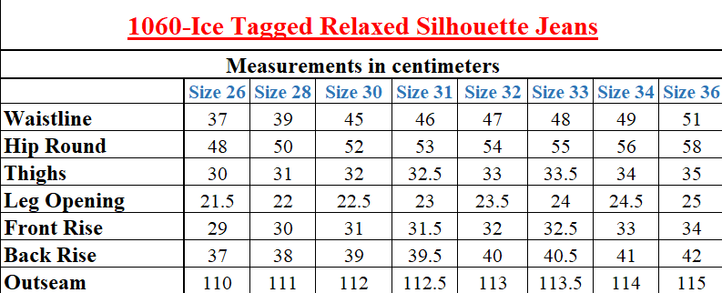 1060-Ice Tagged Relaxed Silhouette Jeans