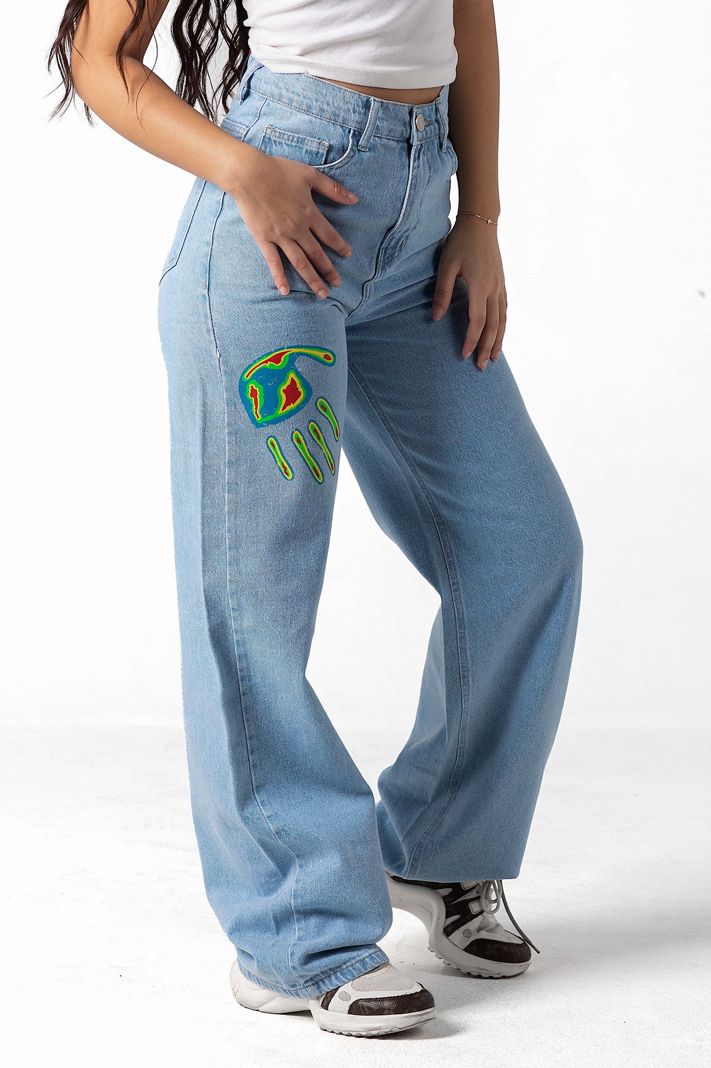 Retro Splash Hand Painted Jeans