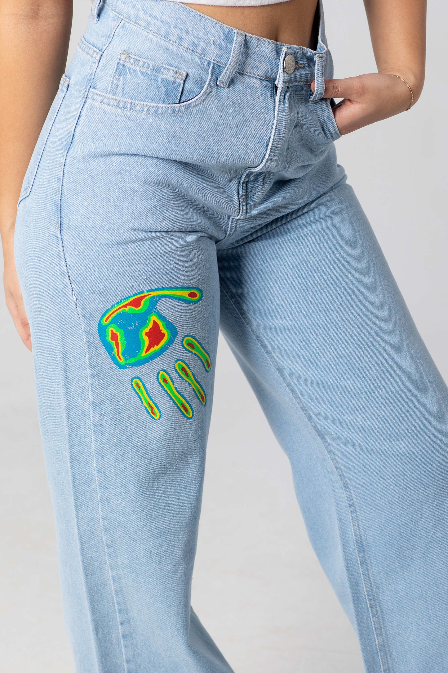 Retro Splash Hand Painted Jeans