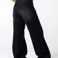 Classic High-Waisted Wide-Leg Sand Jeans in Black